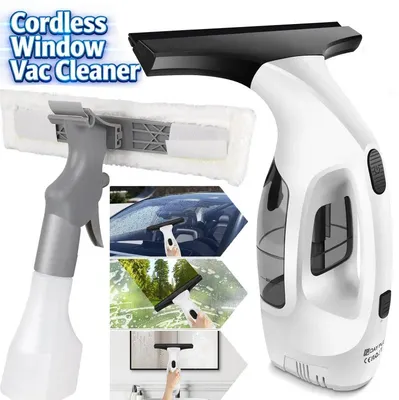 Image de Aspirateur à vitres - Nettoyeur de vitres sans fil - Blanc