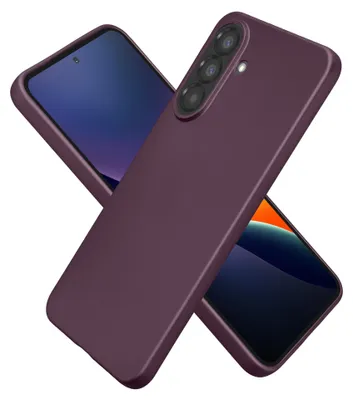 Produktbild von kwmobile Handyhülle für Samsung Galaxy A37 5G Hülle - Silikon Case metallisch schimmernd - Schutzhülle Cover - Metallic Brombeere