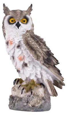 Uil-Skulptur aus Harz, 11x8x18 cm, braun, rustikal