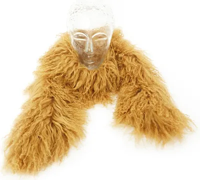 Produktbild von Tibet Lammfell Boa Schal JAY18 Ocker/Gold 10x140cm