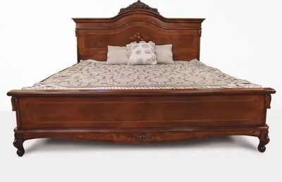 Produktbild von Casa Padrino Luxus Barock Doppelbett Dunkelbraun - Barock Schlafzimmer Möbel
