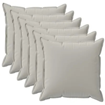 Obrázok produktu pre vidaXL Vankúšový poťah, 6 ks, farba: sivá, materiál: polyester, rozmer: 35 x 35 cm