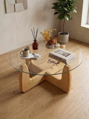 Obrázok produktu pre Skye Decor, kvalitný konferenčný stolík (3 časti) v prevedení Sapphire Oak, 100% melamín | 1001