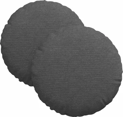 Immagine prodotto di Cuscini da seduta vidaXL, 2 pezzi, grigio scuro, Ø 30 x 13 cm, in velluto a coste