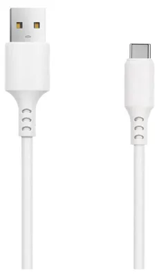 Image de Câble de charge Setty Câble de données USB vers USB Type-C 1,0m 2A Charge rapide & transfert de données Blanc