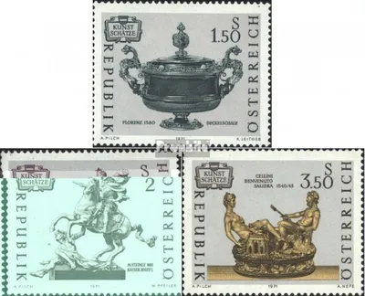 Produktbild von Briefmarken Österreich 1971 Mi 1355-1357 (kompl.Ausg.) postfrisch Kunstschätze