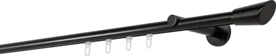 Produktbild von Gardinenstange Maß Innenlauf 20mm Rag 1-lauf Wand 12cm Farbe: Schwarz, Größe: 290cm