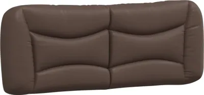 Image de vidaXL Coussin de tête de lit "Hvar" Marron 140 cm Similicuir