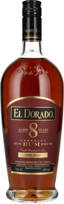 Produktbild von El Dorado 8 Years Old Cask Aged Demerara Rum 40% Vol. 0,7l