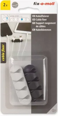 Produktbild von Kabelfixierer fix-o-moll hellgrau-schwarz