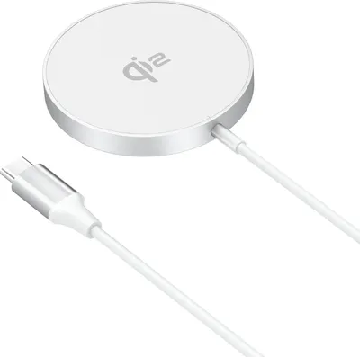 Produktbild von MMOBIEL Magnetisches Kabelloses Ladegerät 15W Qi2 - Drahtloses Ladegerät Magsafe – Weiß