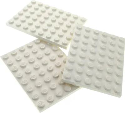 Immagine prodotto di 3x Piastra di costruzione Lego 6x8 bianca Piastra base Star Wars 75098 10177 303601 3036