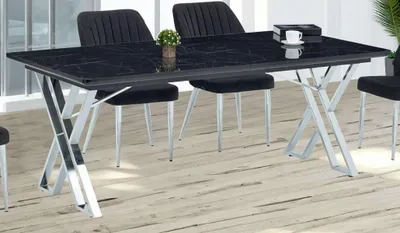 Produktbild von Esstisch Ausziehbar Esszimmer Tisch Metall Weiß Tische Esstische Möbel Luxus