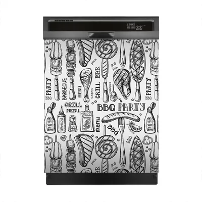 Produktbild von Magnete Dekorative 60x70 cm Küche Magnetmatte Spülmaschine - Barbecue und Grillgut