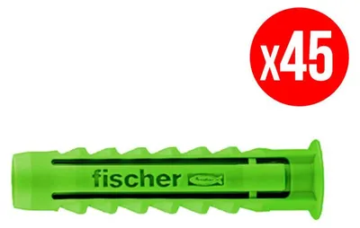Image de Boite de 45 chevilles à expansion FISCHER SX - vert
