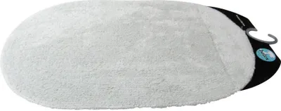 Produktbild von Batex Badematte Badteppich Badvorleger Duschvorleger Badezimmerteppich 55x85cm Duo Baumwolle silber oval