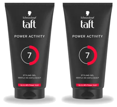 Imagen del producto de 2 unidades de gel moldeador Taft Power Active, 150 ml cada uno. Paquete económico