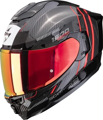 Produktbild von Scorpion Exo-1500 Carbon Air Zity Helm, schwarz/rot, L (59/60)
