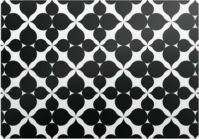 Produktbild von Geometrisches Blumenmuster – Bodenschutzmatte – Stuhlunterlage 100x70 cm – Rutschfest – Hartbodenmatte