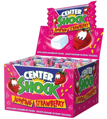 Image de Center Shock Jumping Strawberry Fraise Chewing-gum super acide 400g