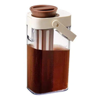 Produktbild von 1L Kaltbrüh-Kaffeebereiter BPA-frei Feinfilter Edelstahl Mehrfachdichtung Für Reisen Büro Alltag
