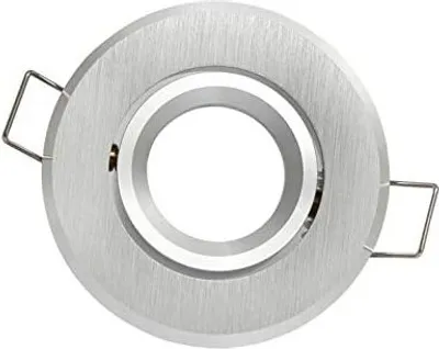 Produktbild von Einbaustrahler Ø60mm Bohrloch Schwenkbar 35° Alu inkl. GU5.3 Fassung für LED Leuchtmittel 35mm Silber Brushed Rund
