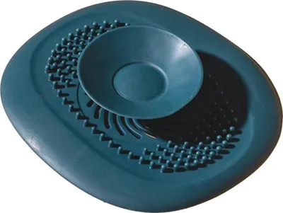 Image de Salle de bain : drain de lavabo, filtre à cheveux, crépine de lavabo, douche : bouchon de vidange, couleur : bleu
