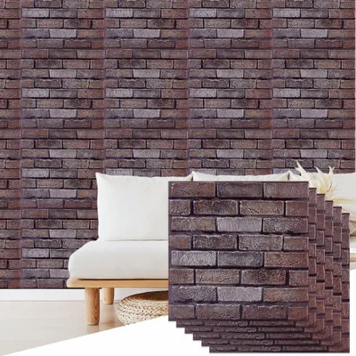 Zdjęcie produktu dla Elzusha - 3D panele ścienne imitujące kamień, samoprzylepne, 10 sztuk