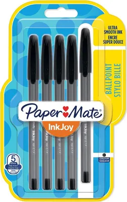 Produktbild von Paper Mate InkJoy 100ST - Clip - Stick-Kugelschreiber - Schwarz - 5 Stück(e) - Fein
