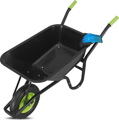 Obrázok produktu pre Záhradný vozík 100 l, 210 kg, pneumatiky, pozinkovaný, pre záhradu a stavbu