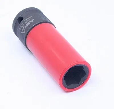 Obrázok produktu pre Rázová nástrčná hlavica - kľúč 1/2'', 17 mm, na bezpečnostné skrutky kolies Mercedes-Benz, s ochranným puzdrom pre zliatinové disky