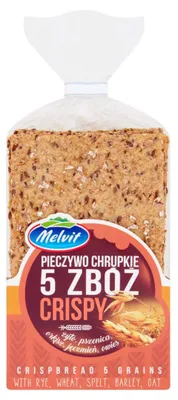 Zdjęcie produktu dla Melvit Crispy Pieczywo Chrupkie 5 Zbóż 130 G