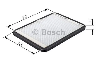 Produktbild von Bosch Filter, Innenraumluft  1 987 432 364