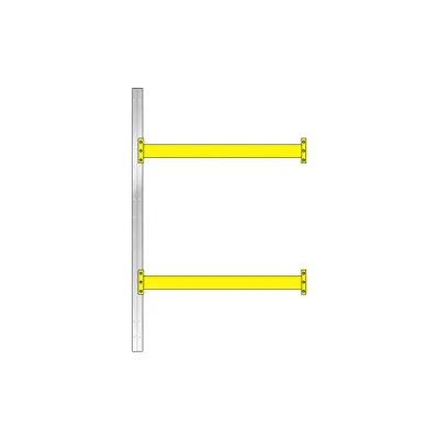 Produktbild von Anbauregal zu Palettenregal, 2 Paar Tragbalken, BxTxH 1885 x 1100 x 3000 mm, Fachlast 2400 kg/Tragbalkenpaar, Stecksystem, erweiterbar