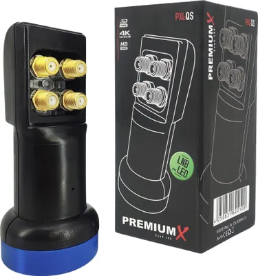 Produktbild von PremiumX Quad LNB PXL-QS LED Empfangskopf Sat 4 Teilnehmer Wetterschutz