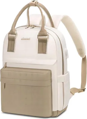 Produktbild von LOVEVOOK 13,3 Zoll Damen Rucksack Handtasche Wasserdicht Khaki Beige