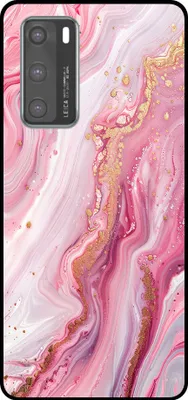 Produktbild von Smartphonica Telefon Fall geeignet für Huawei P40 mit Marmor-Druck - TPU zurück Abdeckung Fall Marmor-Design - Pink