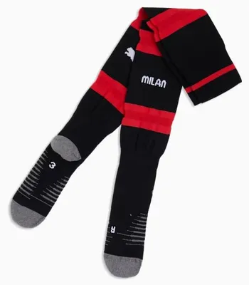 Productafbeelding van PUMA heren voetbal sokken, gestreept, replica model, kleur: zwart en rood (voor altijd), maat 30