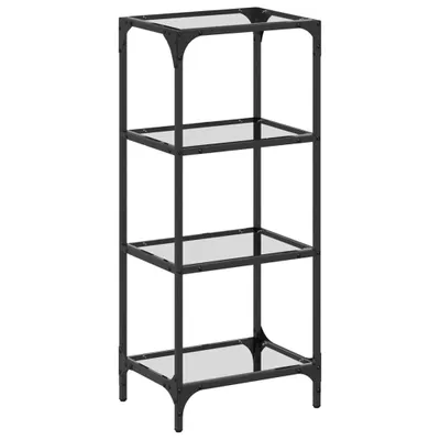Immagine prodotto di vidaXL Scaffale con ripiani in vetro trasparente 40x30x95 cm acciaio