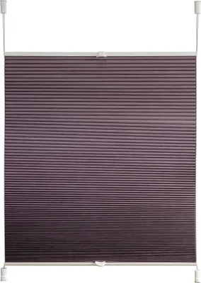 Produktbild von Deco4Me Wabenplissee Klemmfix ohne Bohren – Honeycomb Plissee, Verdunkelung, blickdicht – 100 x 140 cm, Silbergrau-Braun