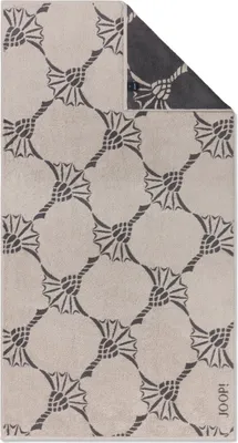 Image de Drap de douche - Beige - Coton - 80 x 150 cm - avec motif bleuet