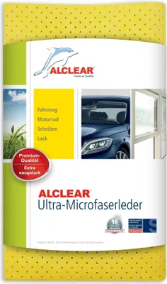 Obrázok produktu pre ALCLEAR 950015, mikrovláknový hadrička na kožu, 40 x 45 cm, žltá, určená na čistenie a údržbu klasickej automobilovej kože