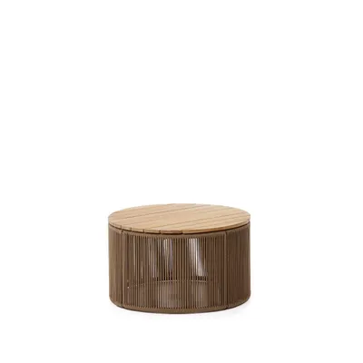 Produktbild von Couchtisch Dandara 70 x 40 x 70 cm Stahl Beige Akazienholz