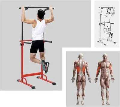 Productafbeelding van Verstelbare Optrekstang Trainingstoestel voor Krachttraining Thuis