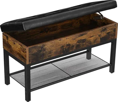 Produktbild von Valora Schuhschrank mit Sitz LSB46BX - Multifunktionale Aufbewahrungsbank in Schwarz