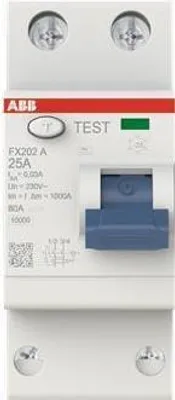 Image de ABB FI-Schutzschalter FX202A-25/0.03 2P Typ A 25A 30mA (2CSF202165R1250)