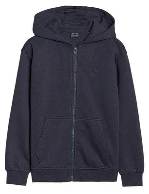 Produktbild von 4F - "4FJWMM00TSWSM1859" Hoodie mit durchgehendem Reißverschluss für Kinder PP5506 (134) (Dunkles Marineblau)