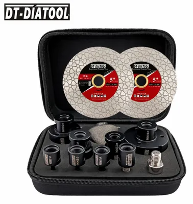 Immagine prodotto di Kit di due punte diamantate per foratura a nucleo, diametro 125 mm, filettatura M14