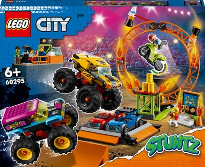 Image de LEGO 60295 City Stuntshow Arena, set avec Monster Trucks, voitures-jouets, moto
