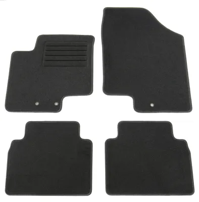Fußmatten-Set für Hyundai ix20, 11/2010-07/2019, 4-teilig, Schwarz